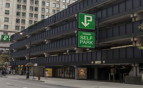 Parking Garage/Apartments. Downtown Chicago.  Downtown chicago, Garage  apartments, Parking garage